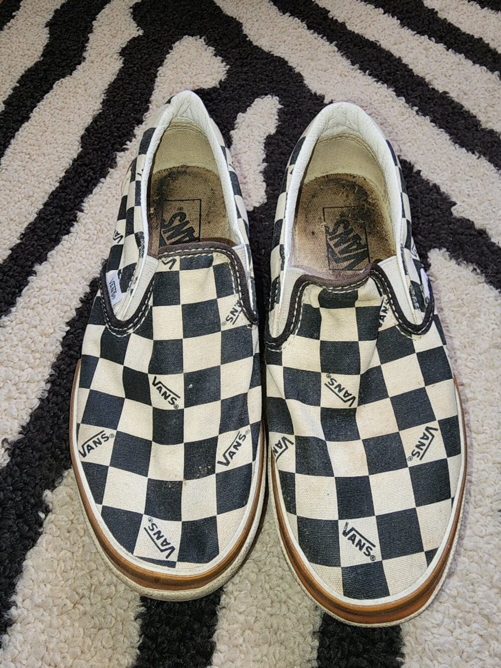 Platform Vans Checkerboard Stacked Slip-On Sneakers